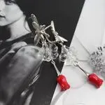 Серьги с резными кораллами