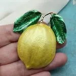 Брошь лимон с магнитной застежкой