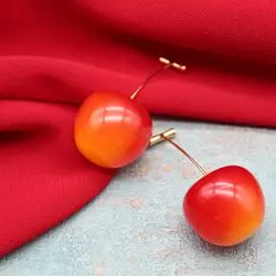Серьги вишенки