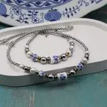 Модные украшения с жемчугом и гематитом