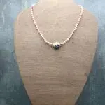 Чокер колье с розовыми камнями