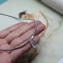 Колье чокер с аквамарином и гематитом