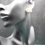 Серьги стильные пуговицы