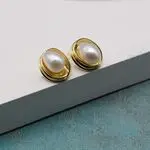 Пусеты с жемчугом