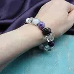 Браслет с аметистом и хрусталем