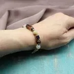 Браслет в коричневой гамме - с агатом, халцедоном