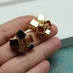 Необычные серьги золото бижутерия