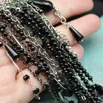 Броши булавки с натуральными камнями и цепями