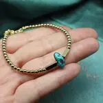 Чокер с гематитом и бирюзой