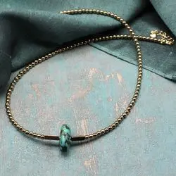 Колье чокер с бирюзой 