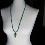 Украшения с бирюзой - авторское колье с зеленой бирюзой