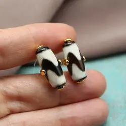 Серьги с бусинами из агата 