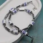 Колье в стиле Гжель