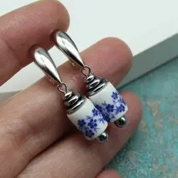 Серьги в стиле Гжель
