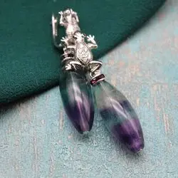 Стильные серьги с флюоритом