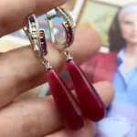 авторские украшения с натуральными камнями - малиновый агат