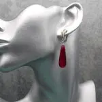 Серьги капли с яркими агатами