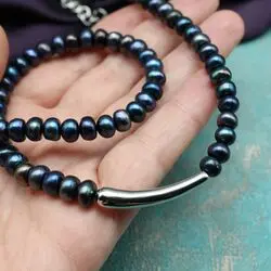 Колье с черным жемчугом