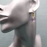 Золотые серьги с аметистами