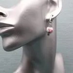 Серьги из серебра и керамики