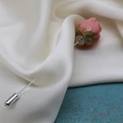 Брошь игла с натуральной розой