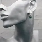 Серьги на каждый день - зеленый флюорит