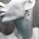 Серьги с розовым кварцем