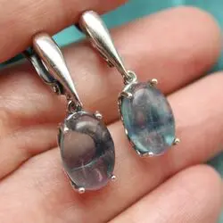 Серьги с флюоритом